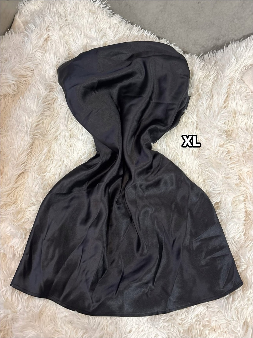 wild fable Black Satin Mini Dress